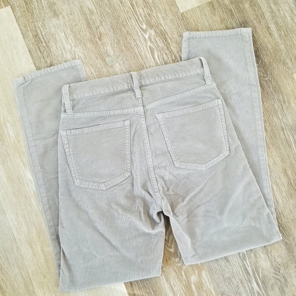 J. Crew Women's Stretch Corduroy Vintage Slim Straight Pants High Rise NWT Grey - Picture 6 of 16